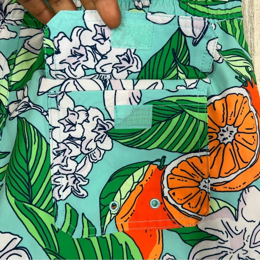 NEW! Vineyard Vines Men Short Pants XL Swimwear Trunk Tropical Island Resortwear